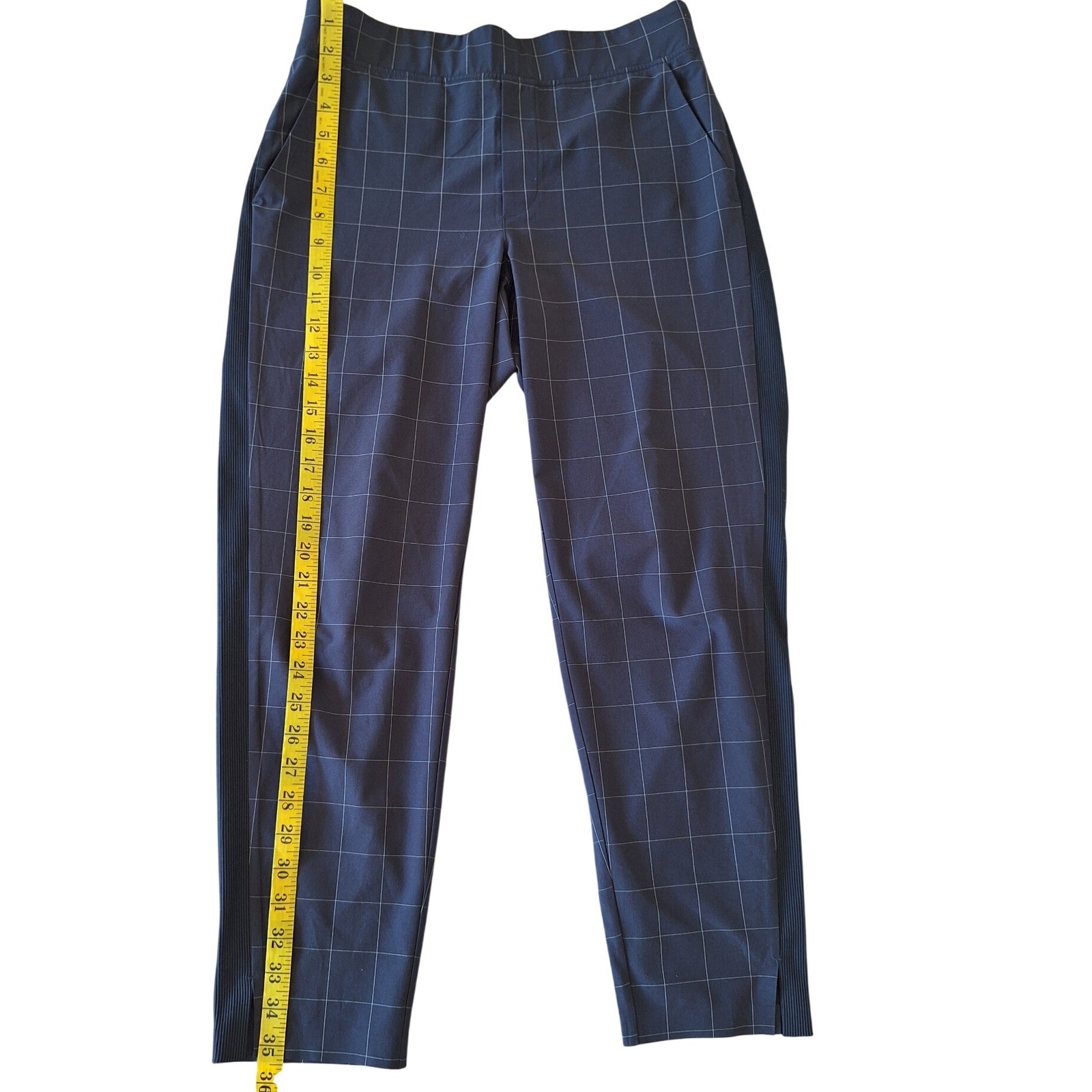 Athleta Womens Brooklyn Ankle Pants Blue & White Patterned Size 6p Stretchy